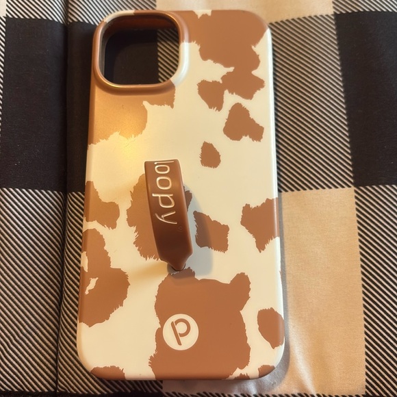 iPhone 13 cow print Loopy case - Picture 1 of 3